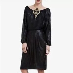 BCBGMaxAzria Cladiana Dolman Sleeve Dress Women's Size Medium Black